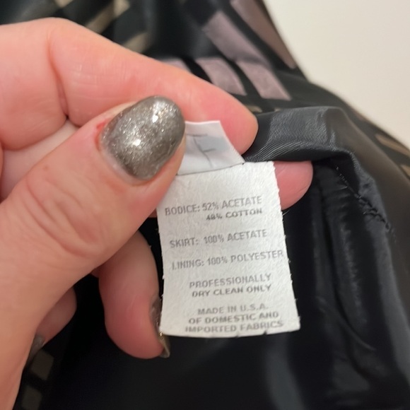 Vintage Carol Peretz Black Purple Drop Waist Formal Satin Cocktail Dress Sz 6 - Picture 7 of 8